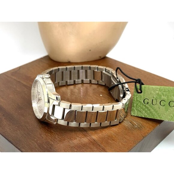 Gucci Women's Watch YA126551 G-Timeless Swiss Quartz Silver Dial Steel 27mm - Picture 9 of 14